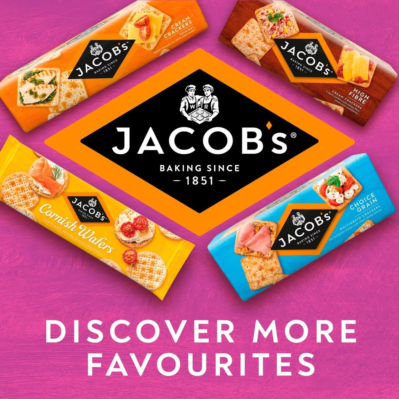JACOB'S Butter Puffs Crackers - Light & Flaky Pastry Style Biscuit | 200g Pack 4