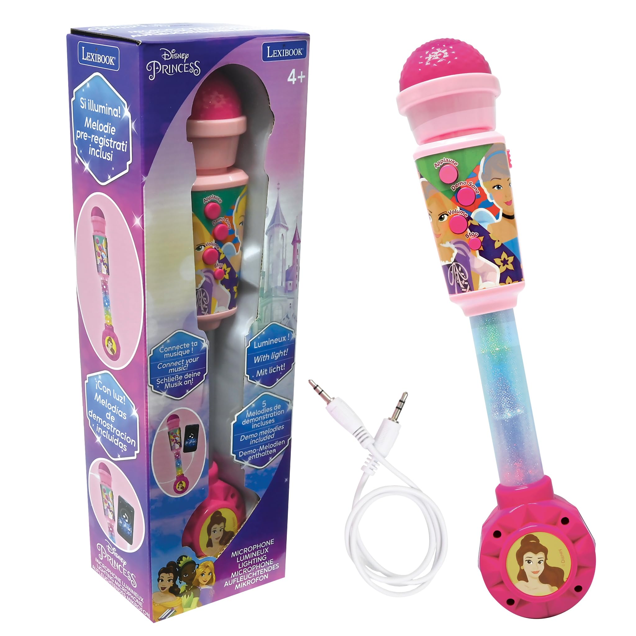 LEXIBOOK Disney Princess Luminous Microphone for Children