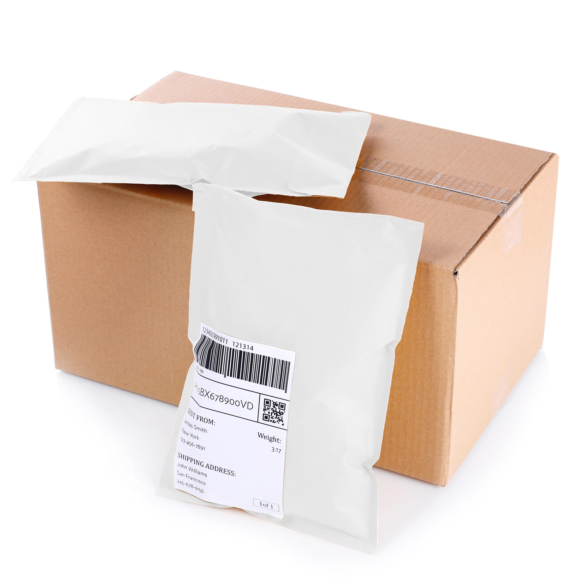 Merrimen White Padded Envelope Mailers - A6 Size, 10 Pack | Lightweight Polyethylene Protection 7