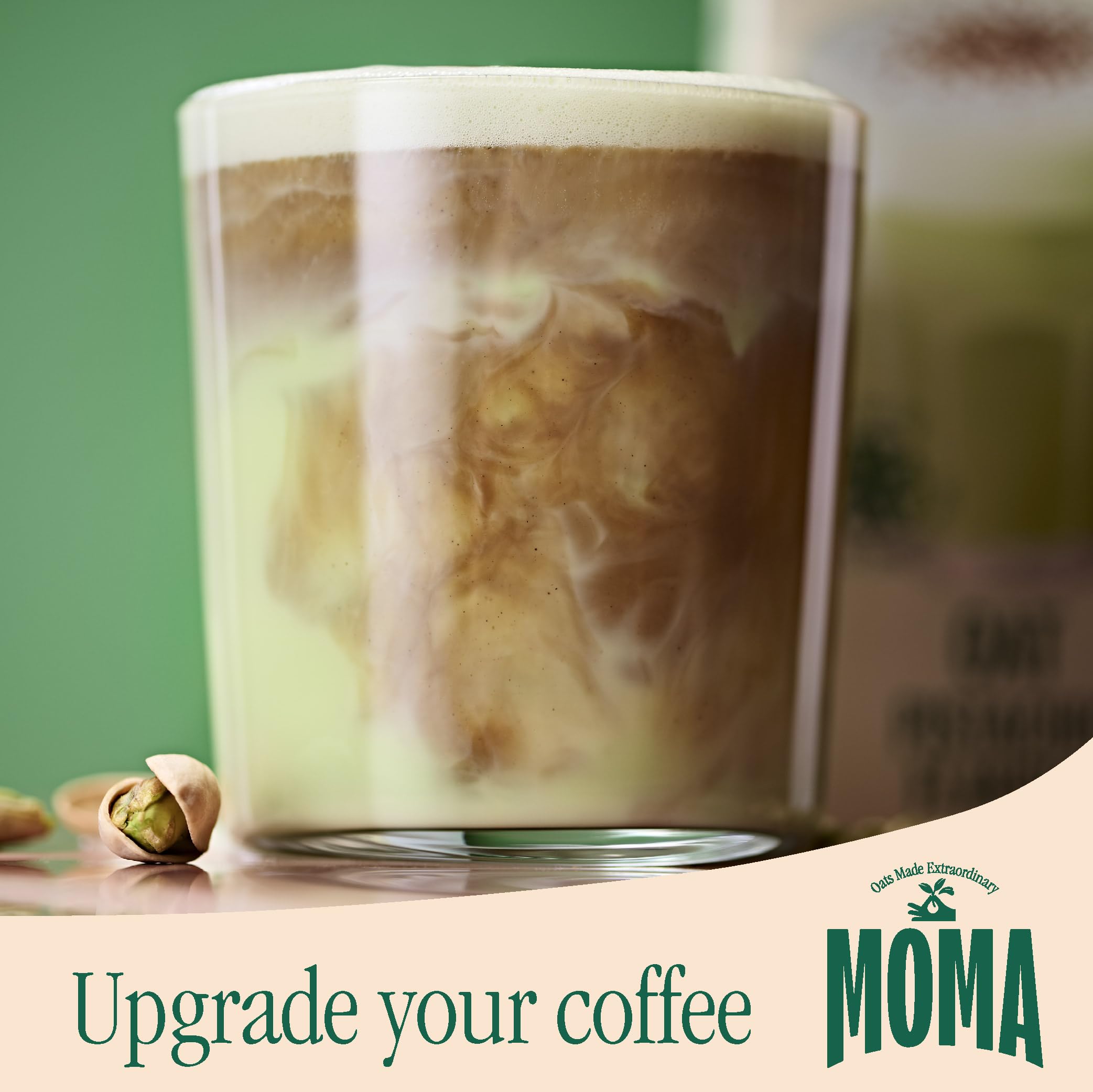 MOMA Pistachio Flavoured Oat Drink - 1L - Plant Based & Vegan - Not From Concentrate 13