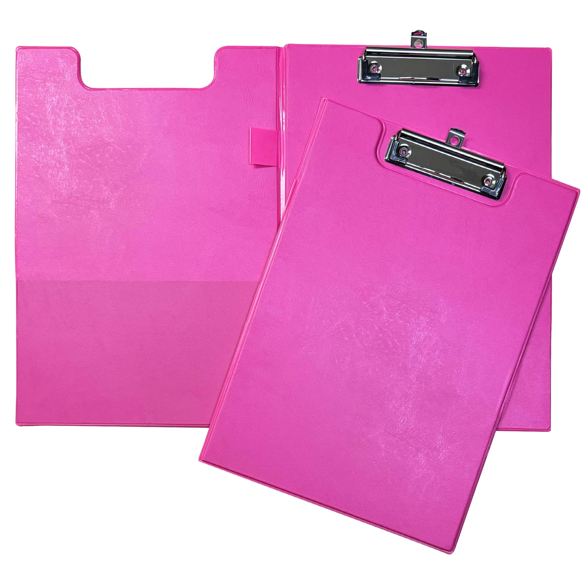 Janrax Pink Foldover Clipboard - A4 Size | 25 Sheet Capacity | PVC Cover 1