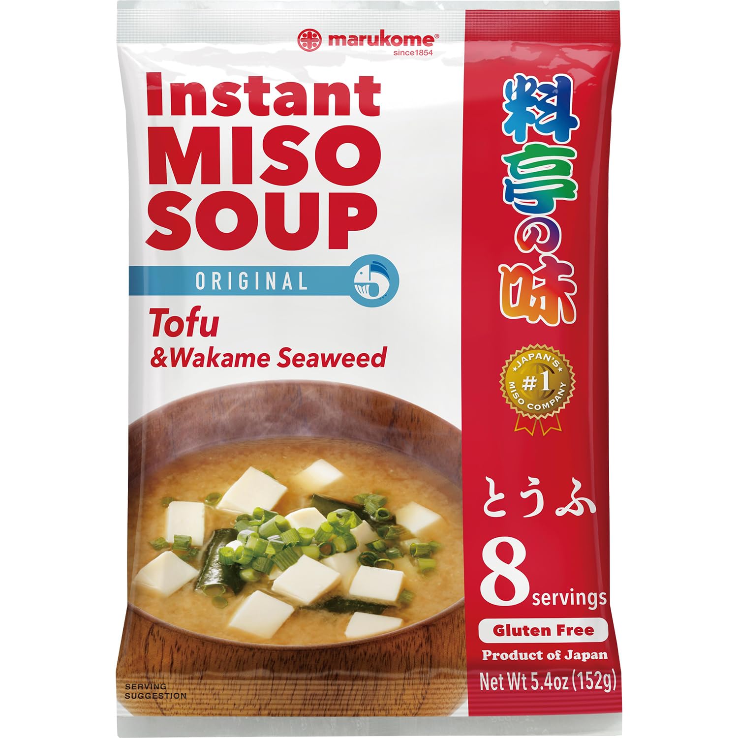 Marukome Ryoutei-No-Aji Instant Miso Soup with Tofu Chunks | 152 g Pack 1