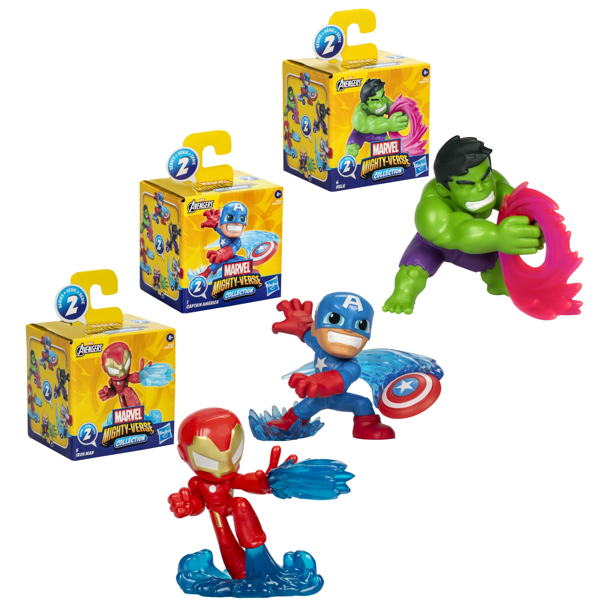 Hasbro Marvel Avengers Mighty-Verse Collection Series 1 Action Figures - 2.5-inch Scale, Ages 4+