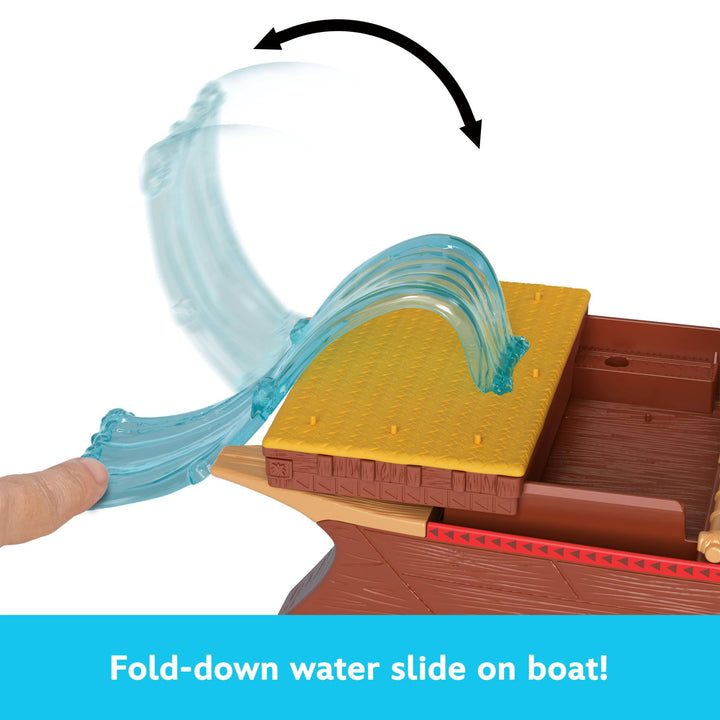 Mattel Disney Moana 2 Adventure Canoe Playset - Floating Playset with Posable Doll & 6 Transforming Areas for Ages 3+