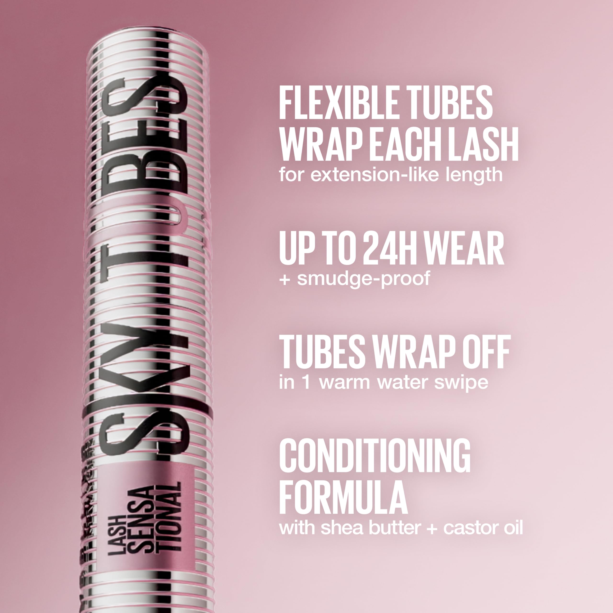 Maybelline Lash Sensational Sky High Tubes Mascara - Tubing Black | Lengthening, Smudge-Proof | 7.2 ml 3