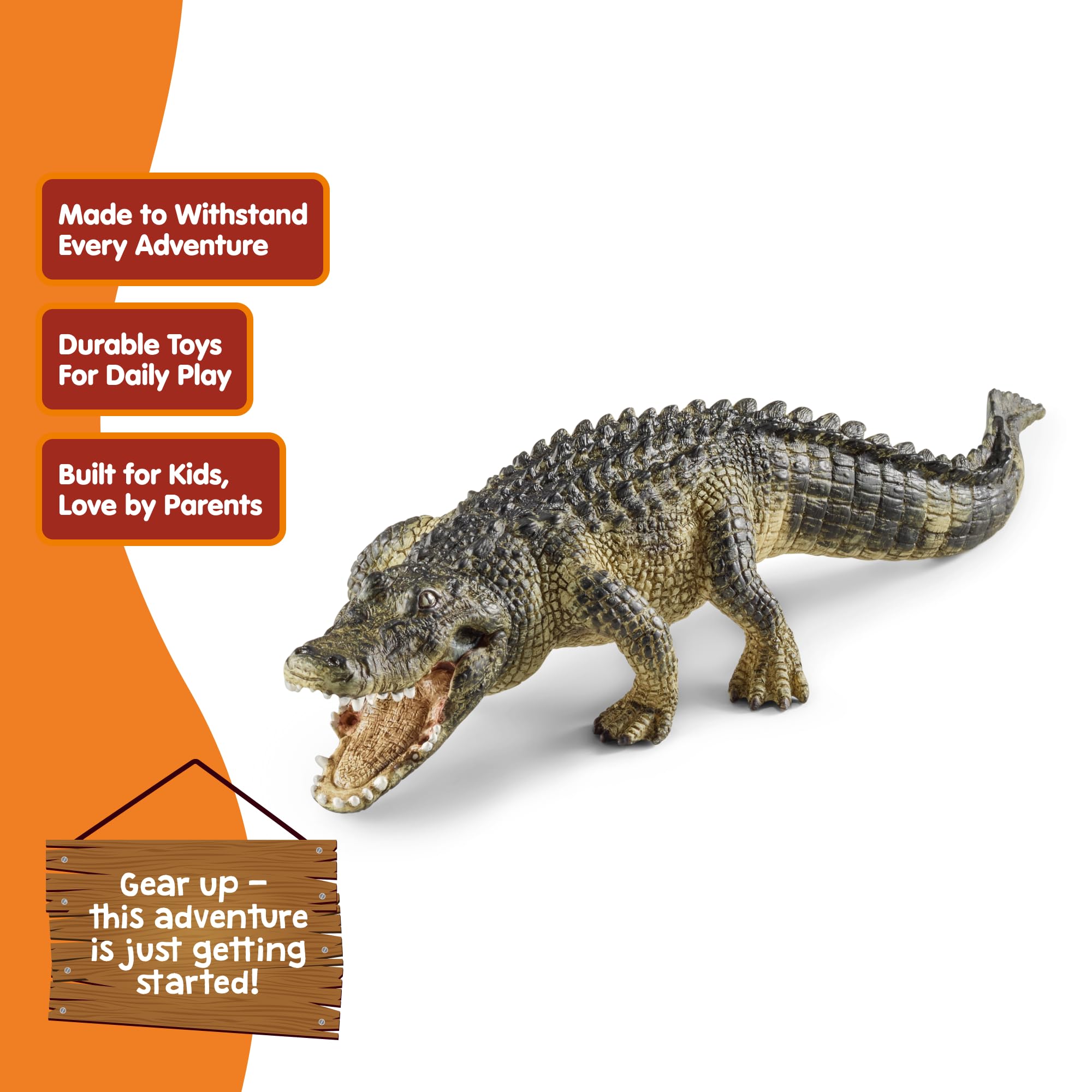 Schleich Wild Life Alligator Toy Figurine 14727 | Movable Jaw | Ages 3-8 3
