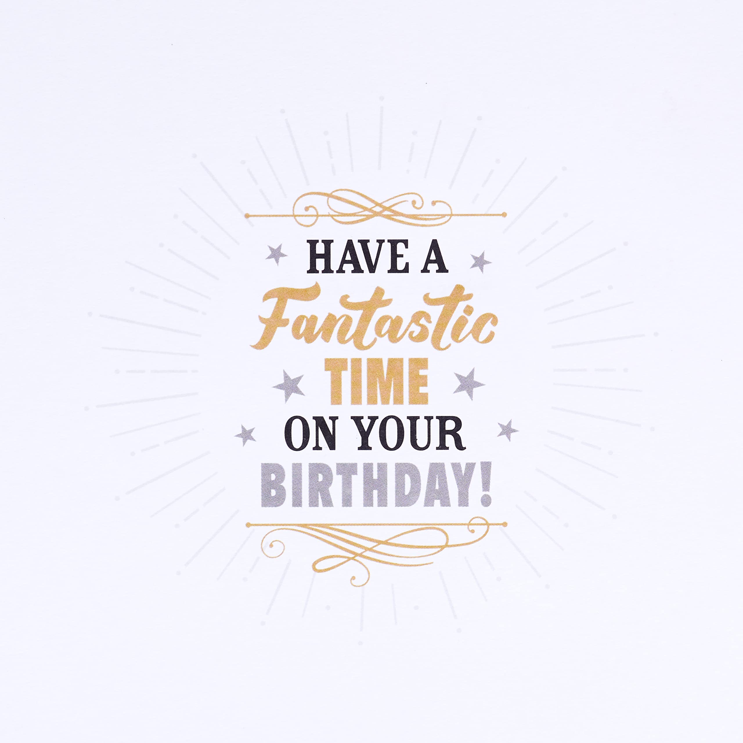 Hallmark 21st Birthday Card - Contemporary Illustrated Champagne Design | Gold Foil | 3D Add-On 3