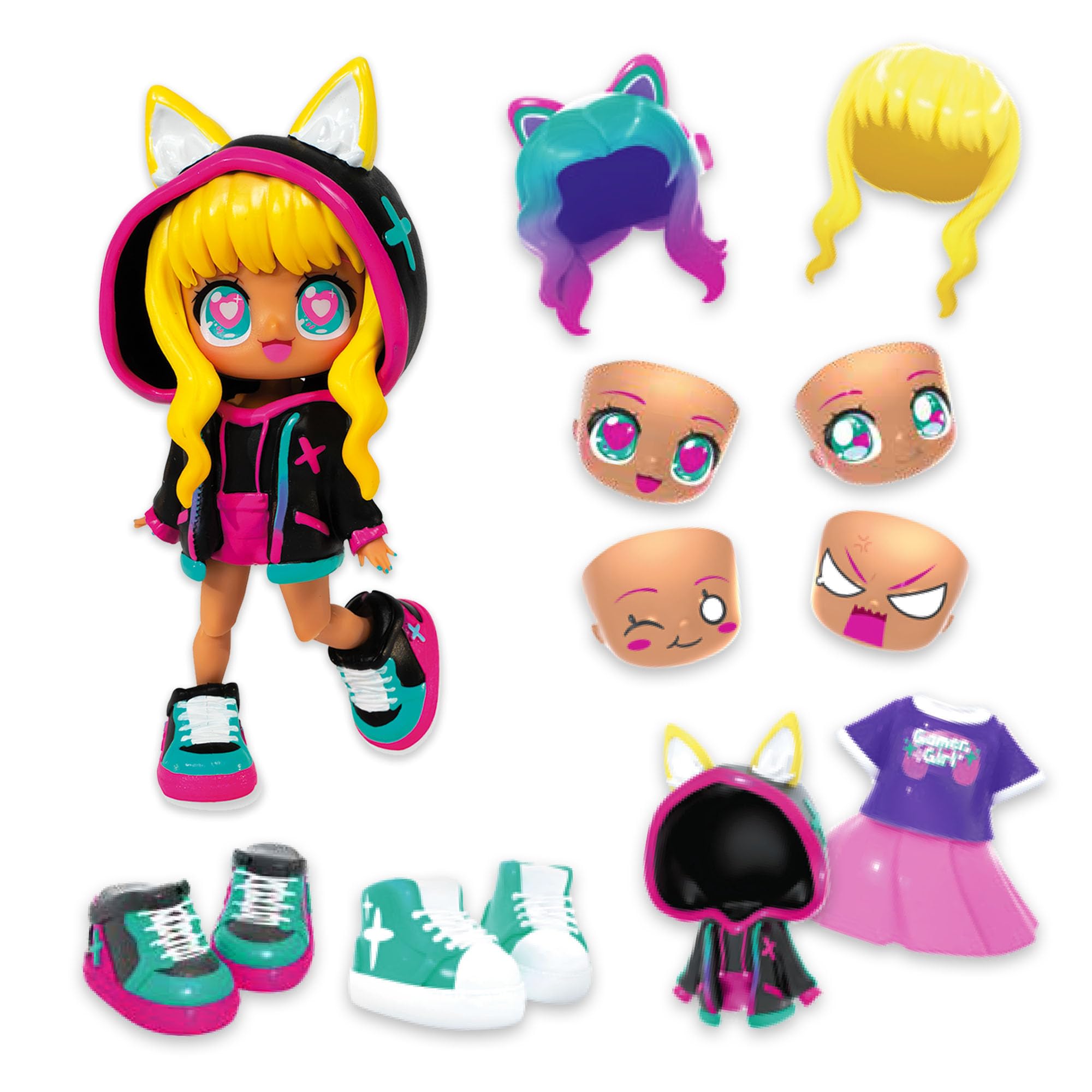 Animakii Fashion Dolls - Customisable Cyberpunk + Gamer Style for Girls 5+
