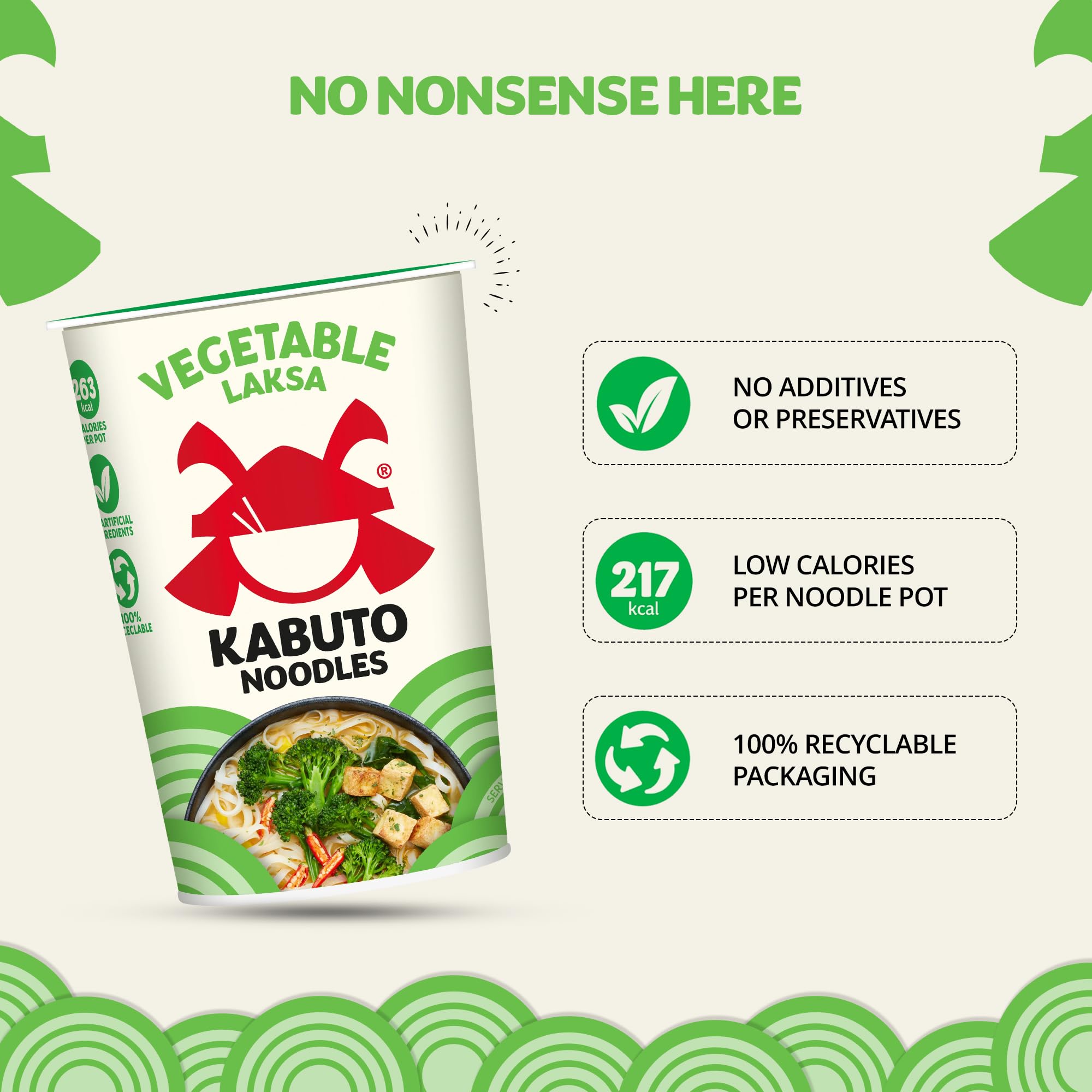Kabuto Noodles - Vegetable Laksa Instant Noodles | 6 Pack (6 x 65g) | Gluten Free, Low Fat, 100% Recyclable Packaging 5
