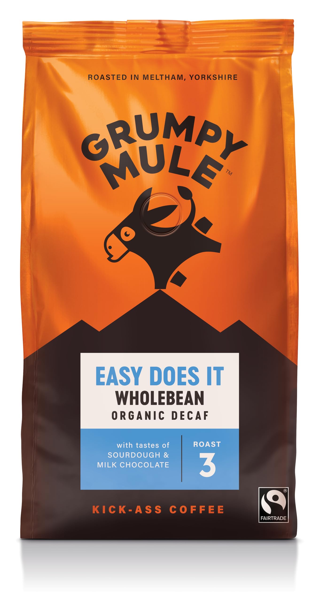 Grumpy Mule Easy Does It Decaf Whole Coffee Beans - Swiss Water Process | 200g