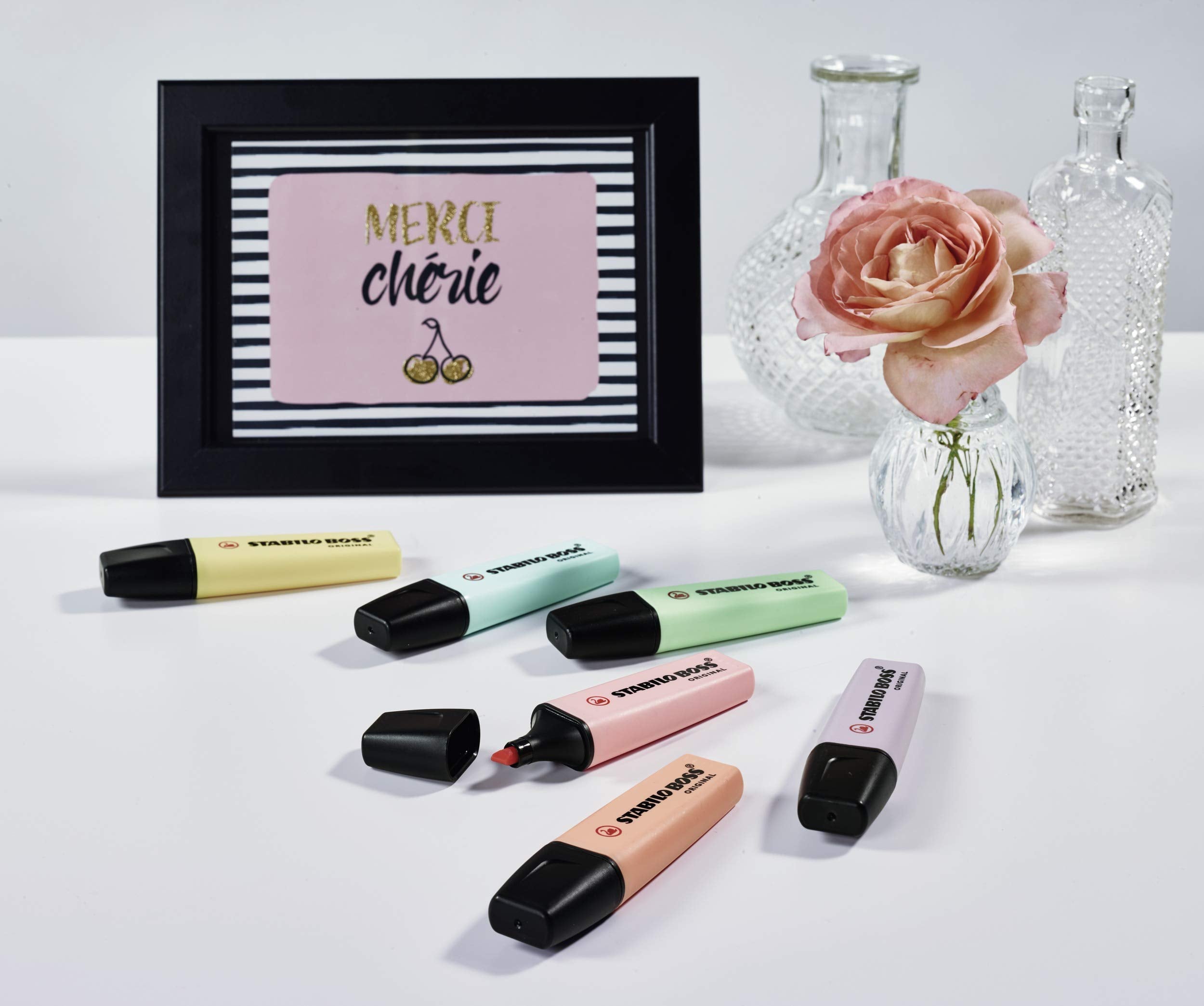 STABILO BOSS ORIGINAL Pastel Highlighter - 5 x Pack of 6 Colors | Anti-Dry Out Technology 4