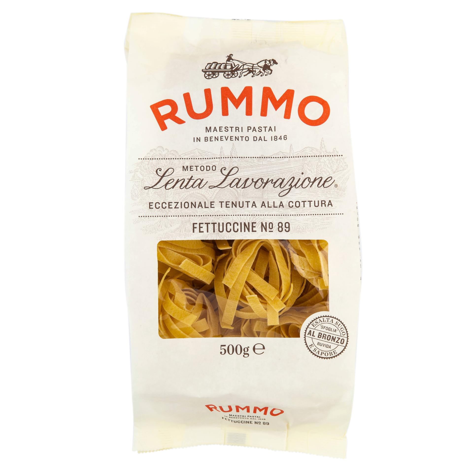 Rummo Fettuccine Pasta No.89 - Classic Ribbon-Cut, 500g Pack | Made in Italy 1