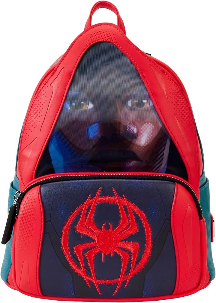 Miles Morales Spider-Verse Hoody Mini Backpack - Black (One Size)