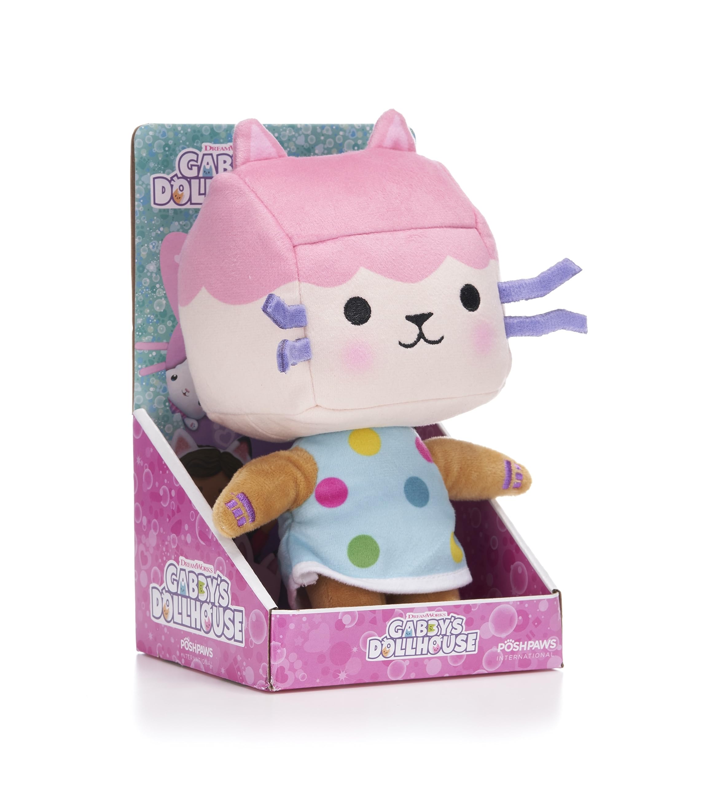 Posh Paws Gabby's Dollhouse Baby Box Cat Plush Toy - 10" (25cm) | Officially Licensed | Suitable from Birth