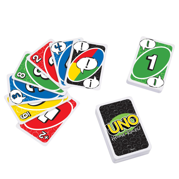 Mattel UNO House Rules Card Game for Family, Party & Travel - HRL31