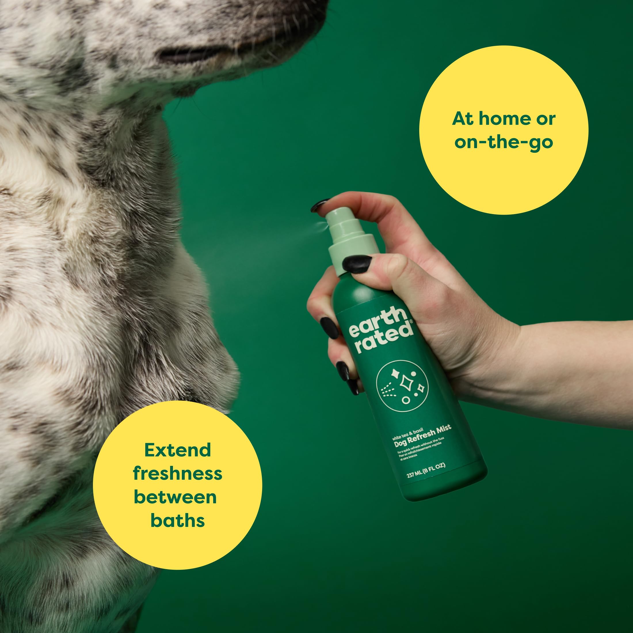 Earth Rated Dog Deodorizing Spray - White Tea & Basil Scent, Conditioning & Detangling | 8 oz 2