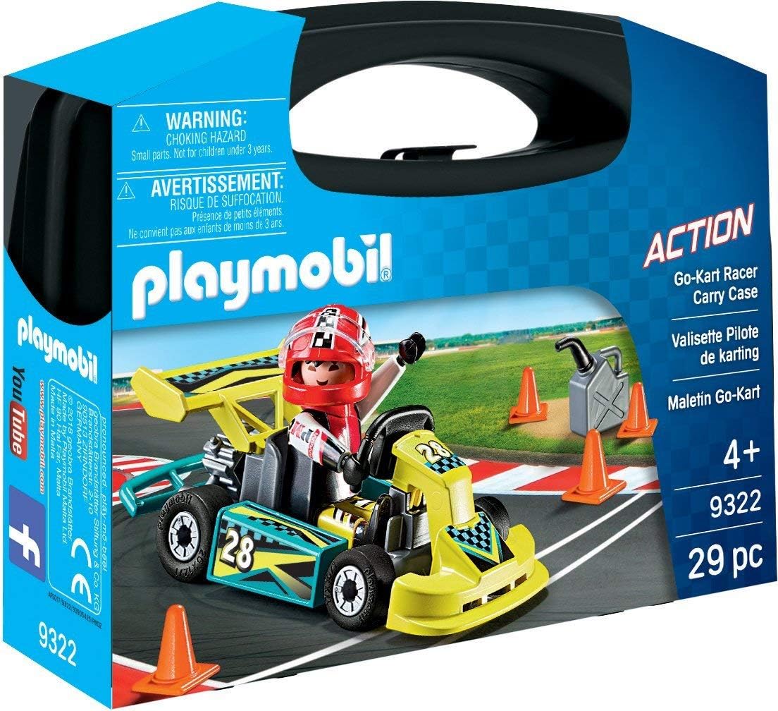 Playmobil 9322 Action Go-Kart Racer Carry Case - Portable Playset for Ages 4-10