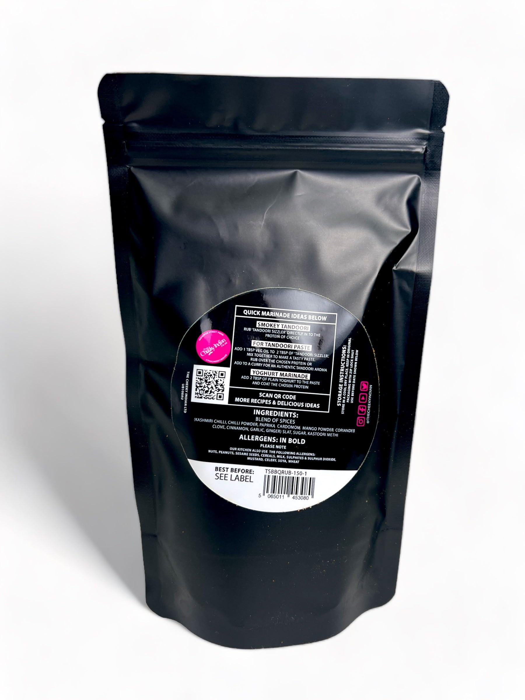 THE CHEEKY INDIAN - Tandoori Sizzler Hot Spice Rub 150g 8