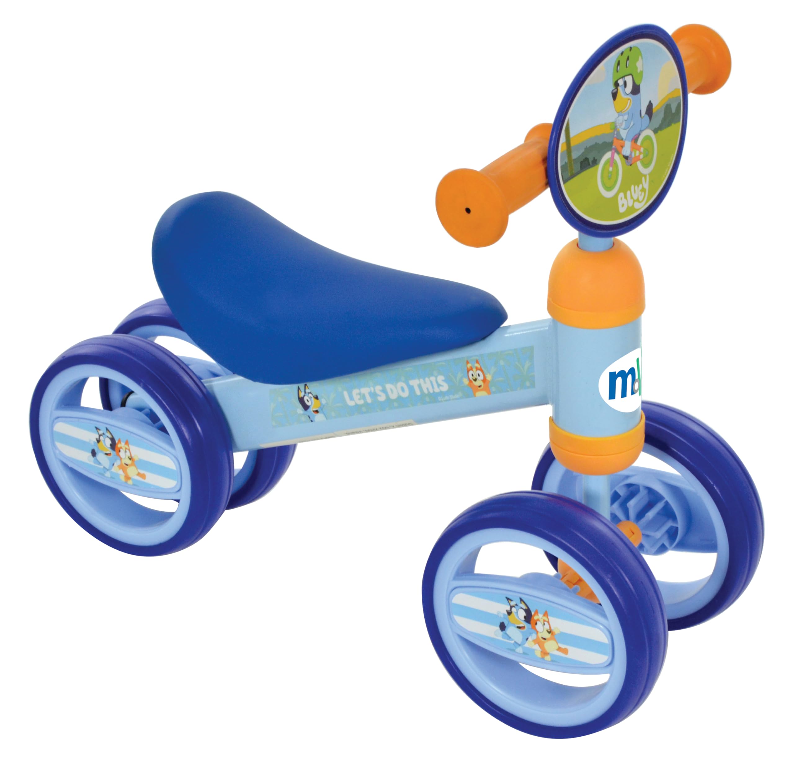 Bluey Officially Licensed Ride On Toy - Durable Steel Frame for Ages 1+