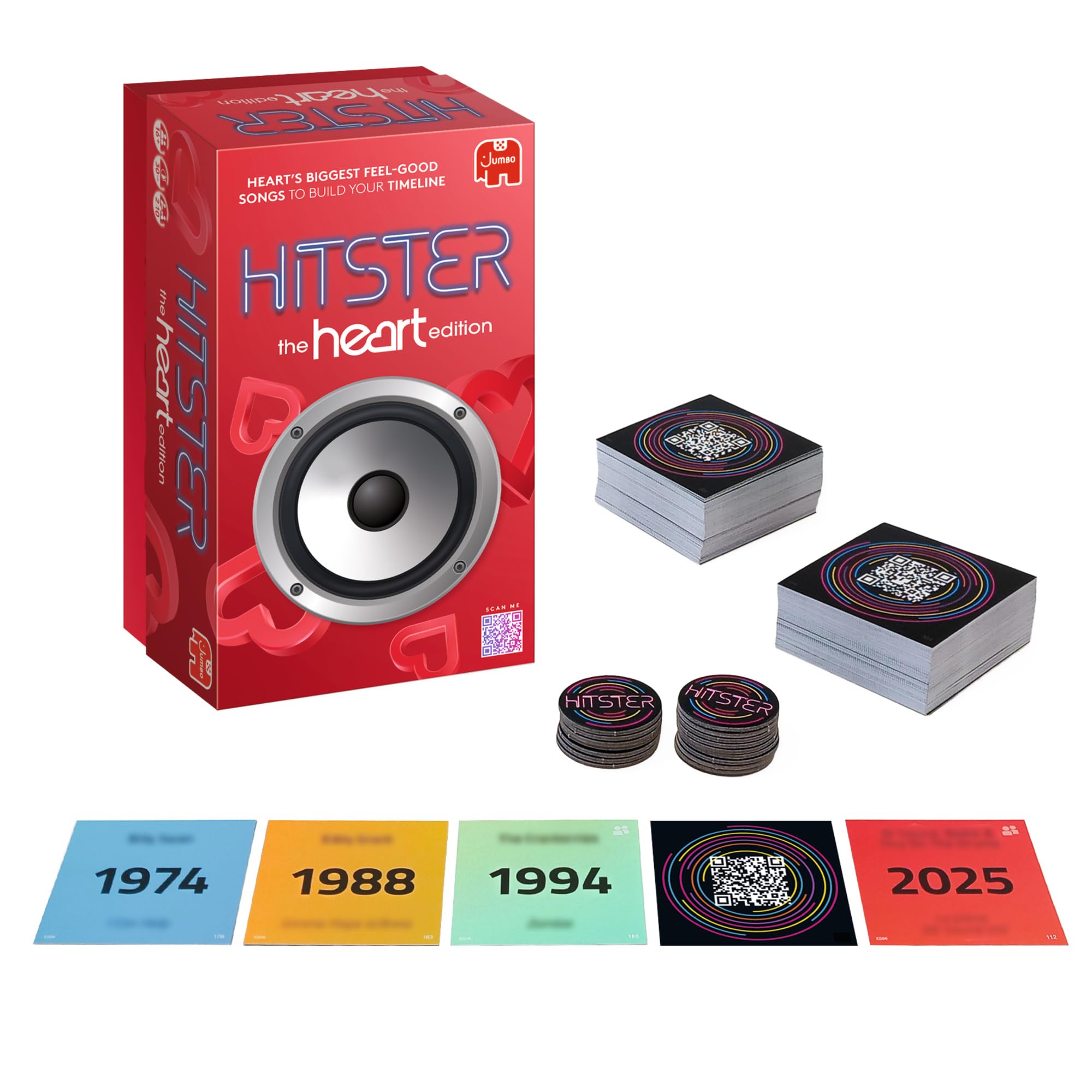 Hitster The Heart Edition - The Ultimate Music Party Game | App Assisted Games | Unisex Adult 1