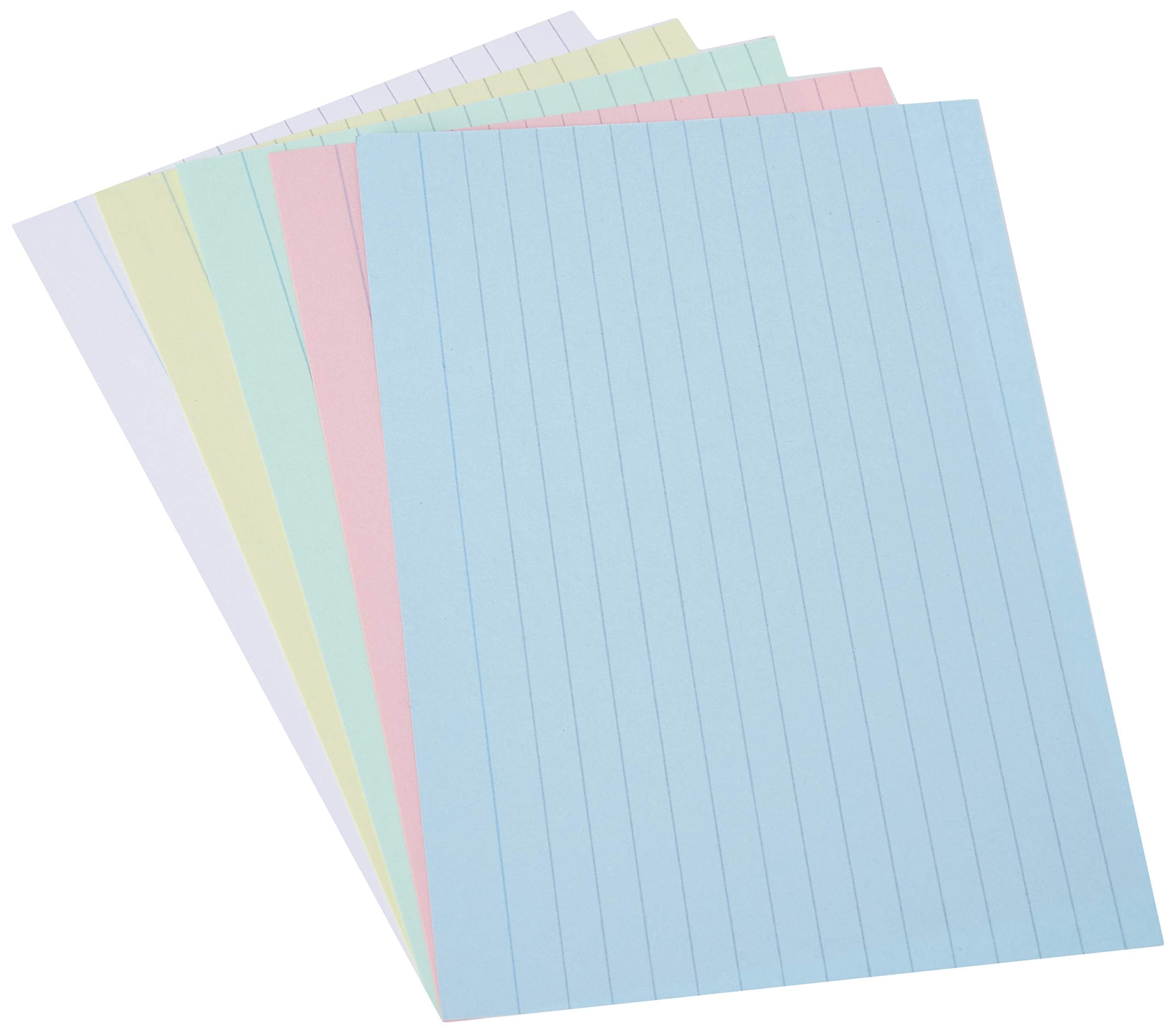 Silvine Luxpad Revision A6 Flash Cards - Lined, 150 Cards, Assorted Colours