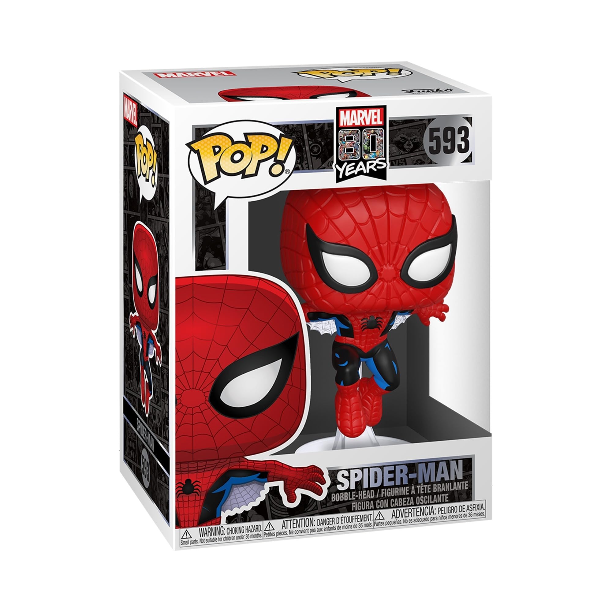 Funko POP Marvel: 80th Anniversary First Appearance Spider-Man Collectible Toy - Vinyl, 3.75 inches 1
