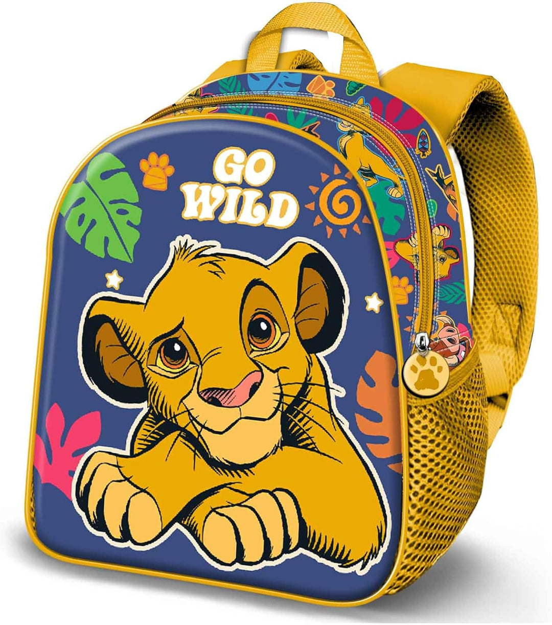 Disney Lion King Wild-Elite 3D Backpack (Multicolour, 26 x 31 cm, 8 L)