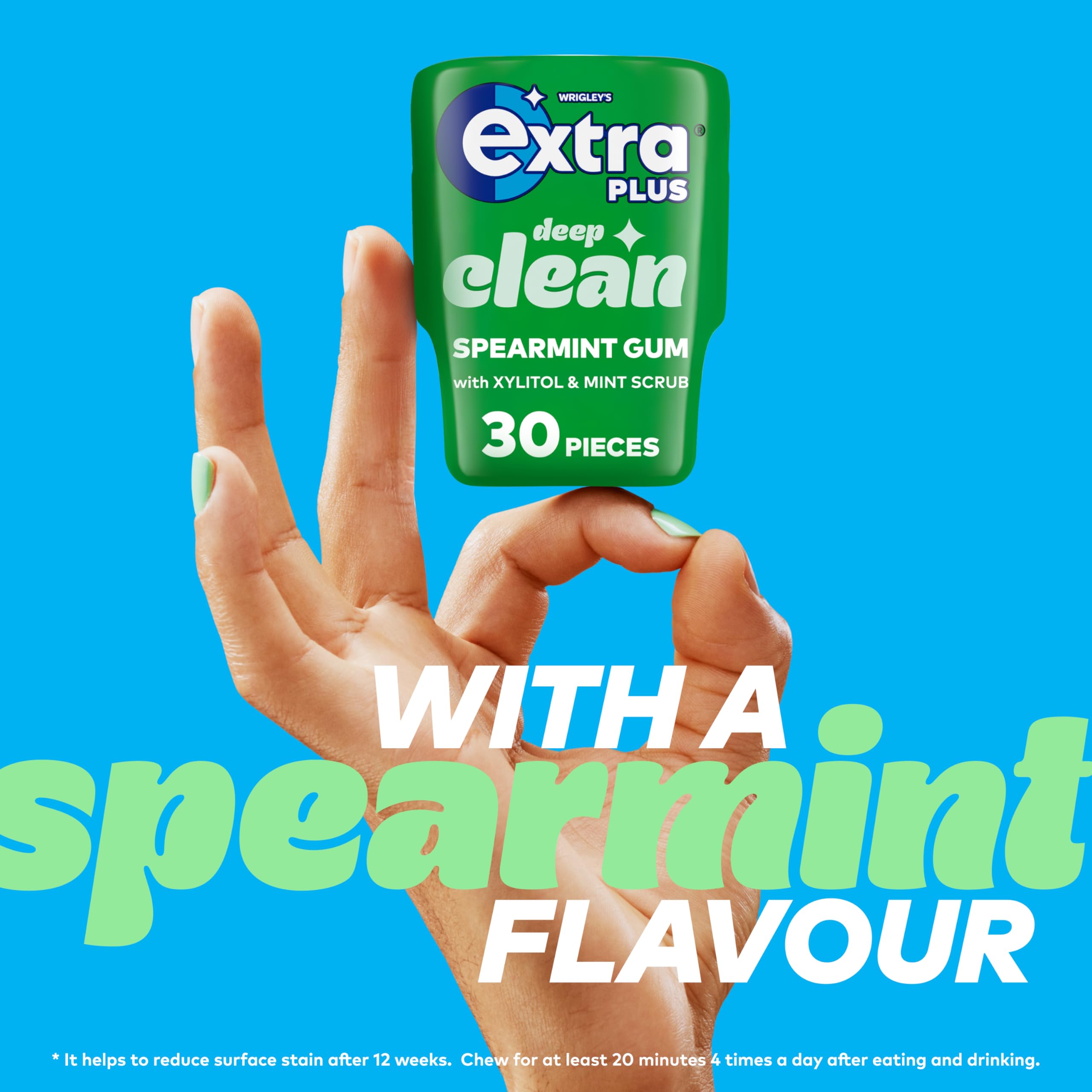 Extra Deep Clean Mint Scrub Sugar Free Chewing Gum | 30 Pieces Bottle 5