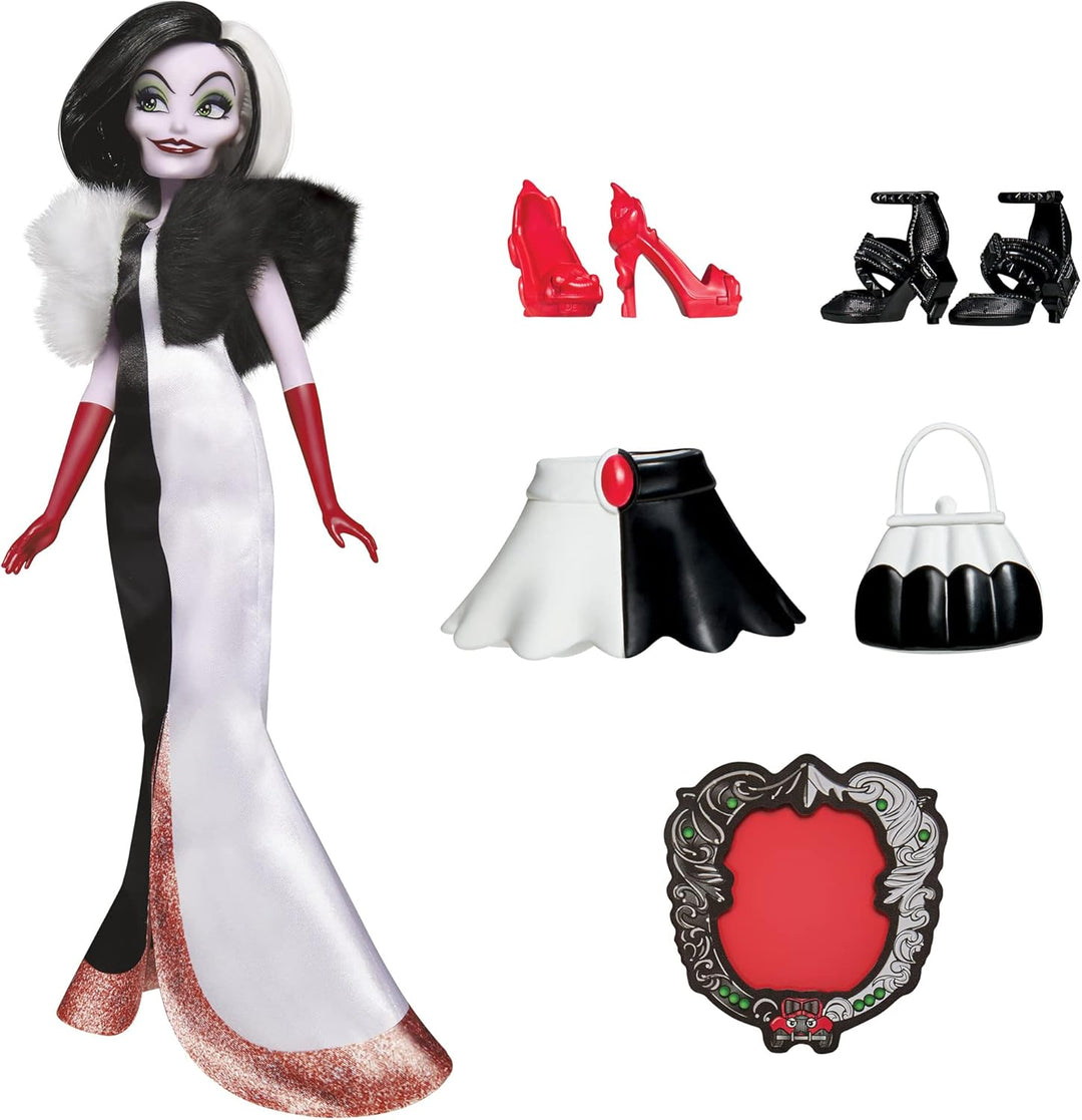 Disney Princess Villains Cruella De Vil Fashion Doll - Includes Accessories & Removable Outfit, Ages 5+