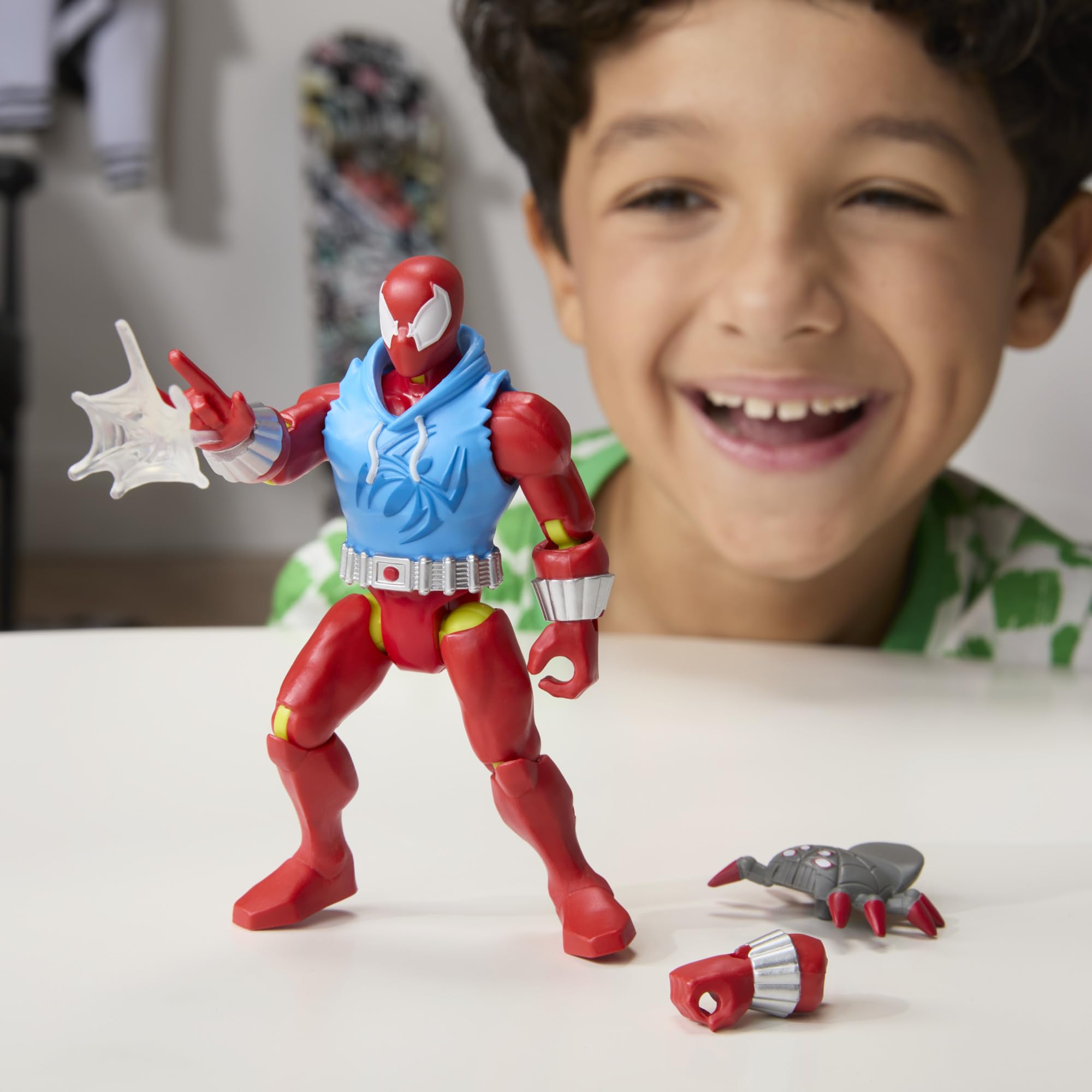 SPIDER-MAN MixMashers Scarlet Spider Custom Action Figure - 5 Inch Scale | Interchangeable Parts 3