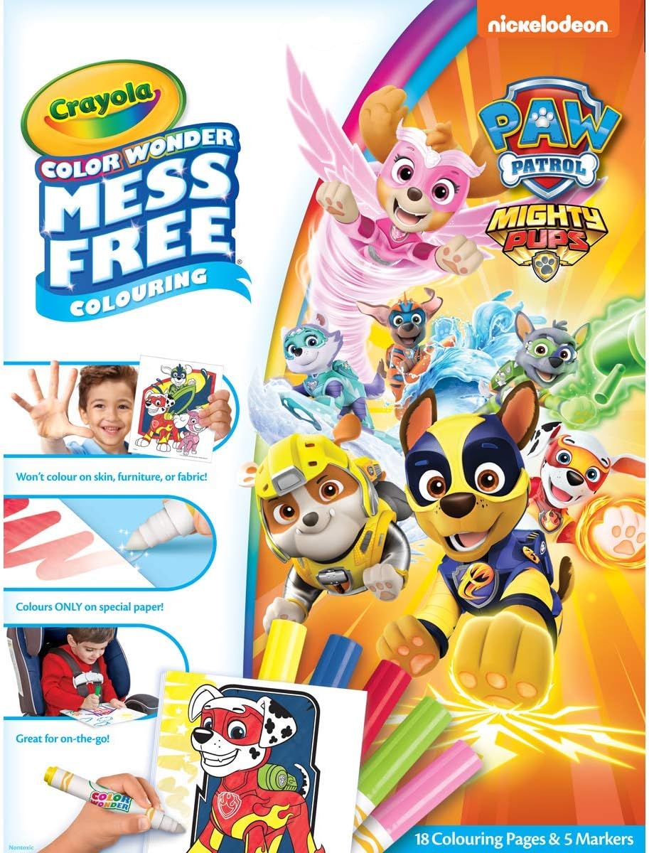 PAW Patrol Mighty Pups Crayola Color Wonder Mess Free Book - Ages 3+ 1