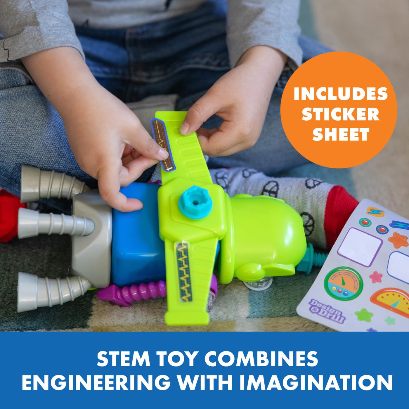 Educational Insights Design & Drill Robot Workshop Building Set | Ages 3+ | 70+ Pieces 6