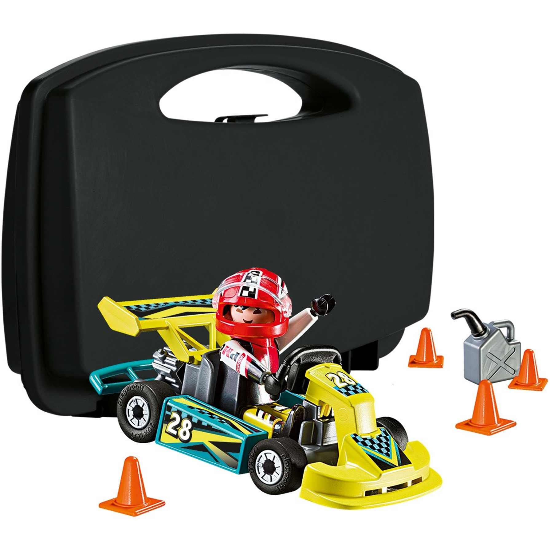 Playmobil Action Go-Kart Racer Carry Case Playset | Includes Racer Figure & Accessories | Ages 4+