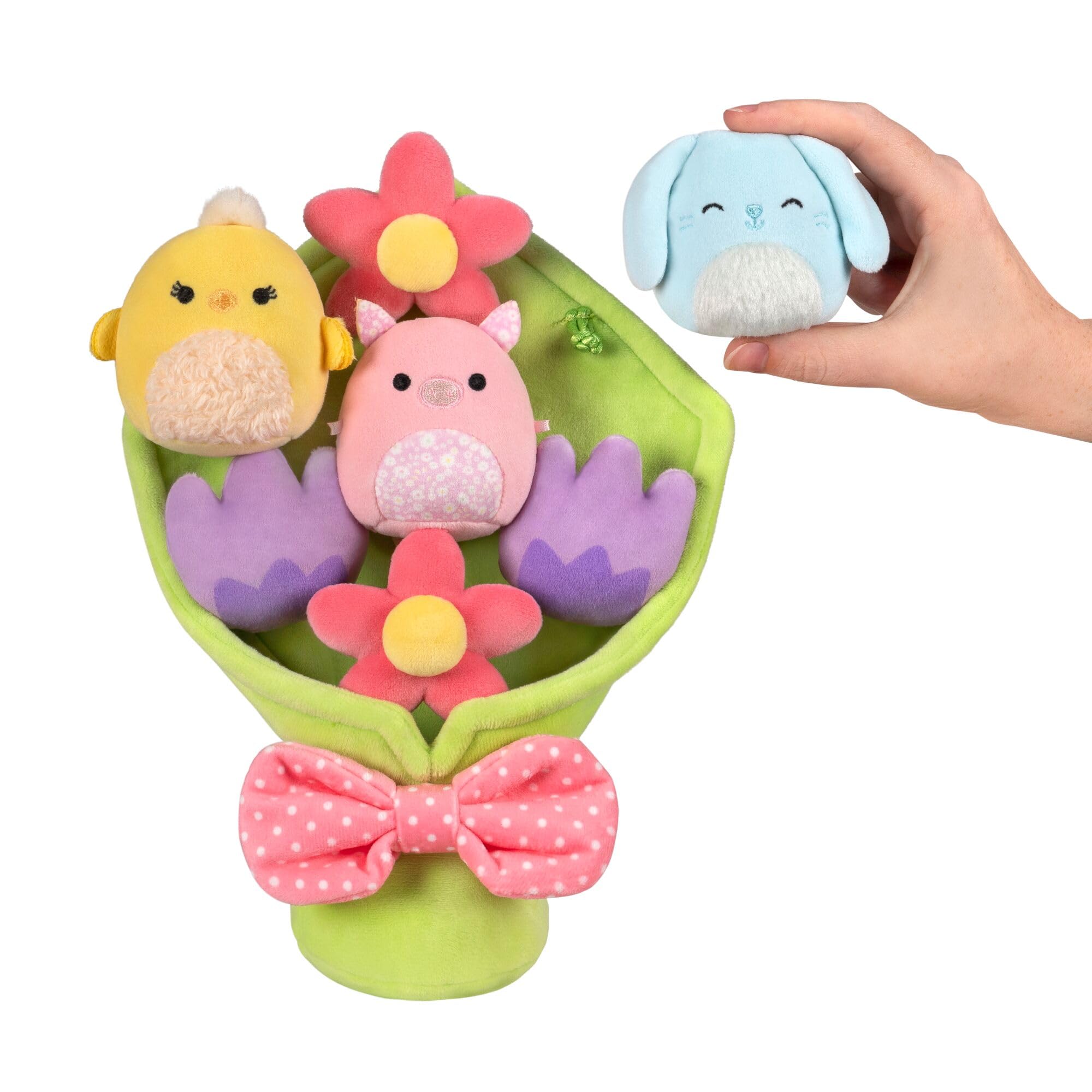Squishmallows Micromallows Bouquet with Xin the Bunny, Aimee the Chick, Peter the Pig | 2.5-inch Plush 4
