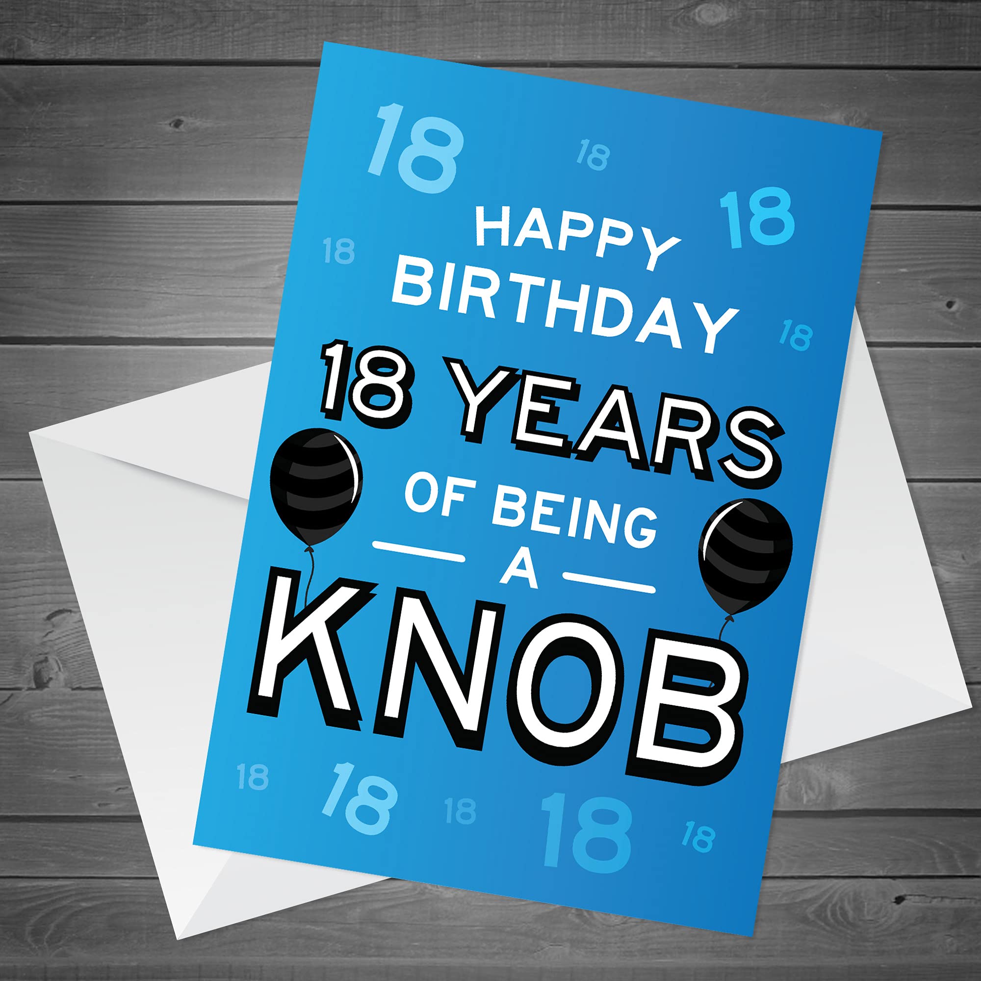 RED OCEAN Funny Rude 18th Birthday Card for Him | A6 Handmade in England | Includes Envelope
