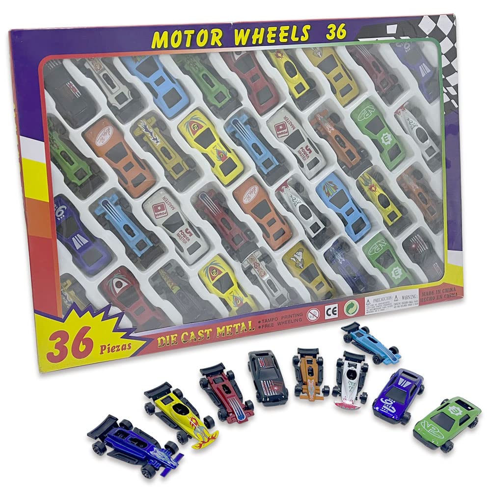 RAM ONLINE 36 Piece Die Cast Metal Toy Cars Set | Multicolor | Ages 3+ 1