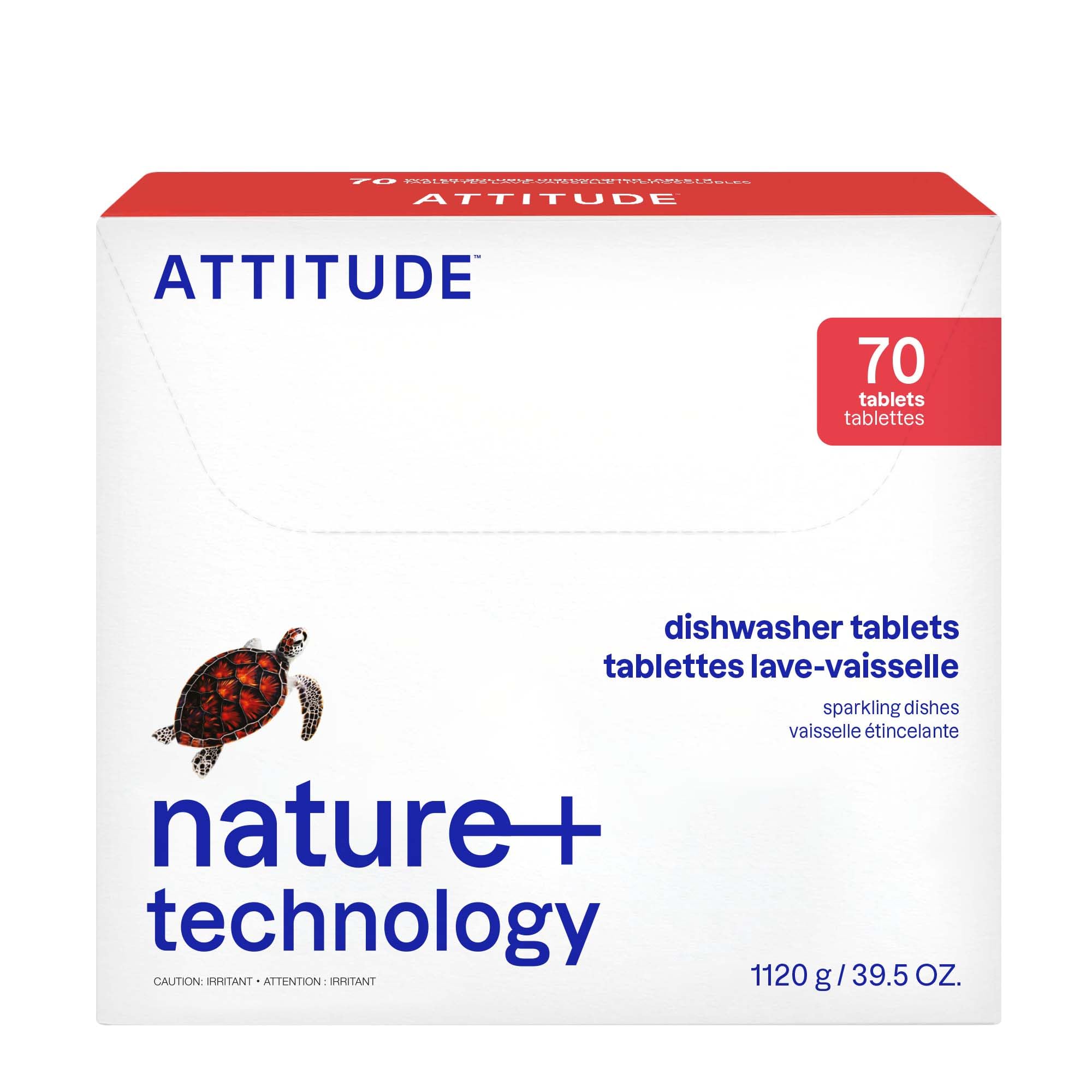 ATTITUDE Plant-Based Dishwasher Pods - Phosphate-Free, Unscented, 70 Count 1