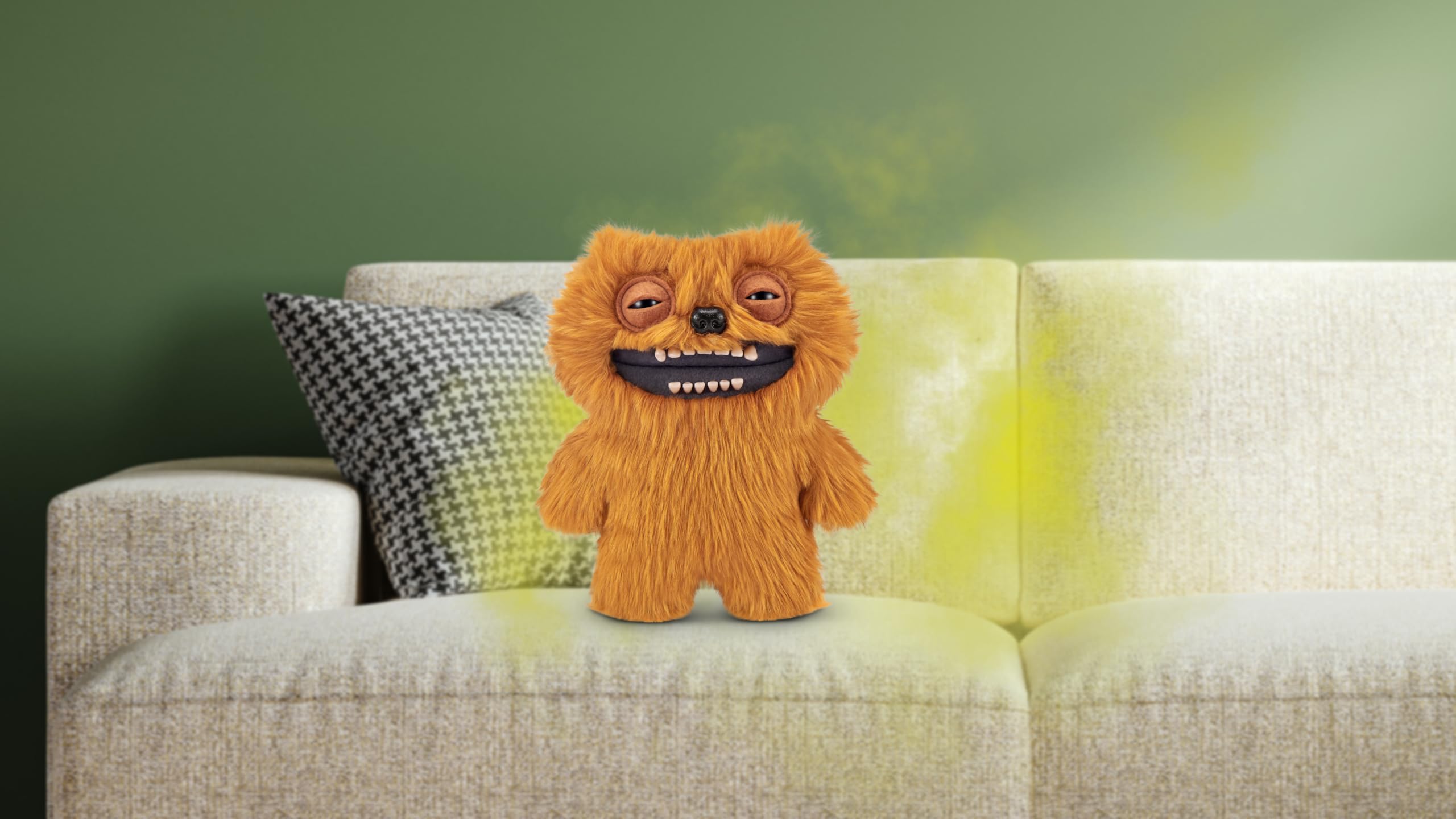 Fuggler Fart Face 9-inch Plush Interactive Toy - Motion-Activated Fart Sounds