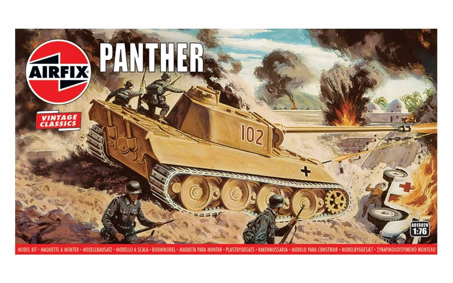 Airfix Vintage Classics Panther Tank Model Kit - 1:76 Scale, 53-Piece Plastic Model for Ages 8+ 5