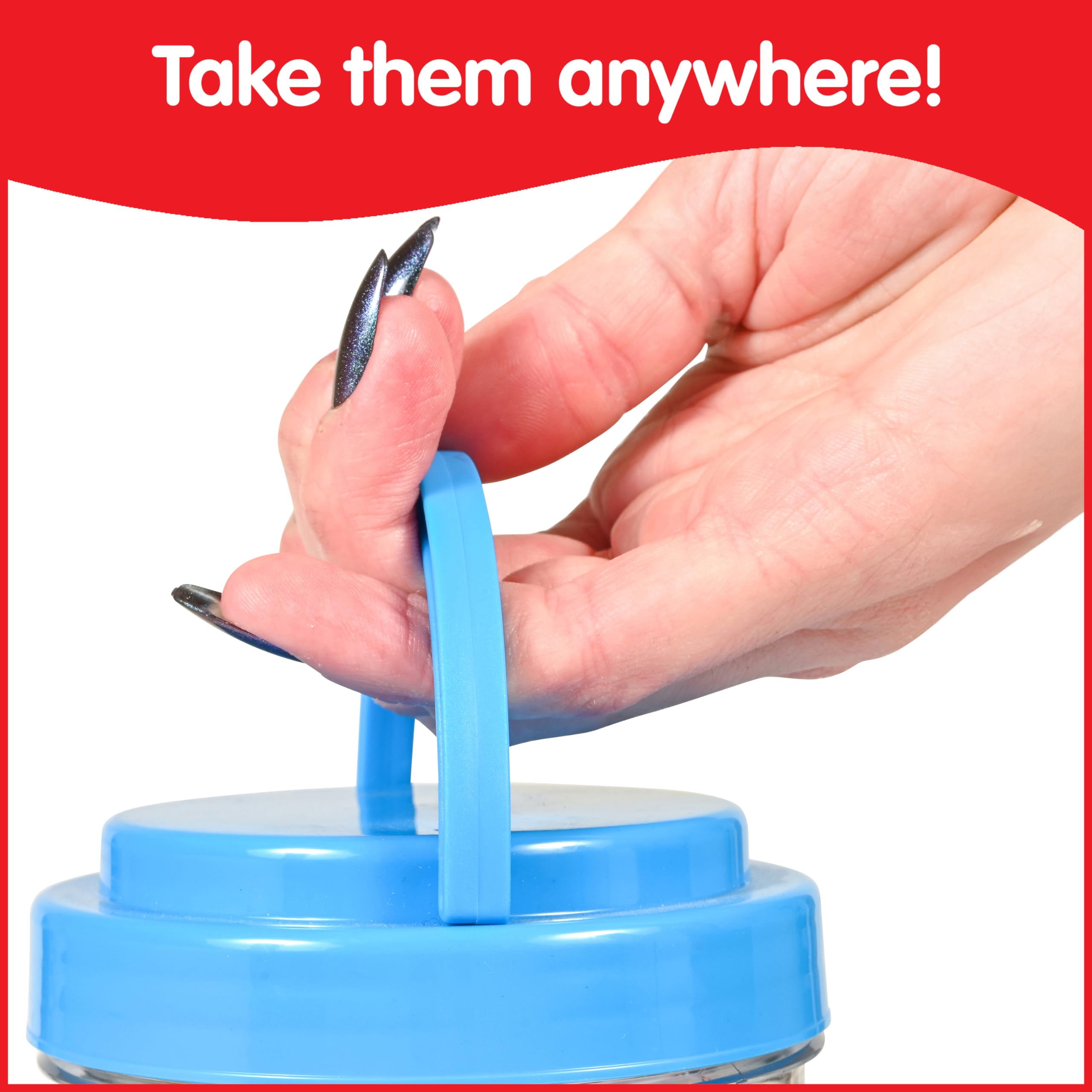 edxeducation Transparent Large Buttons - Set of 60 Mini Jar for Early Development & Colour Exploration 4