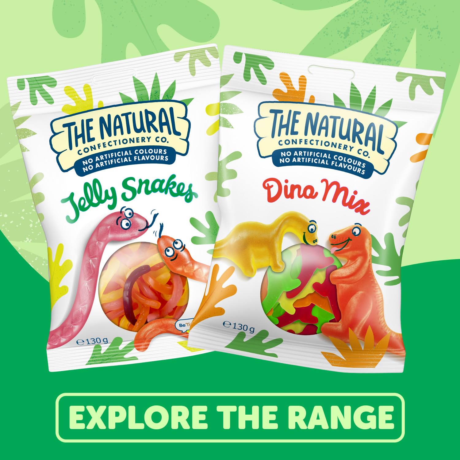 The Natural Confectionery Co. Jelly Snakes - Tangy Fruit Flavours | 10 x 130g Bags 7