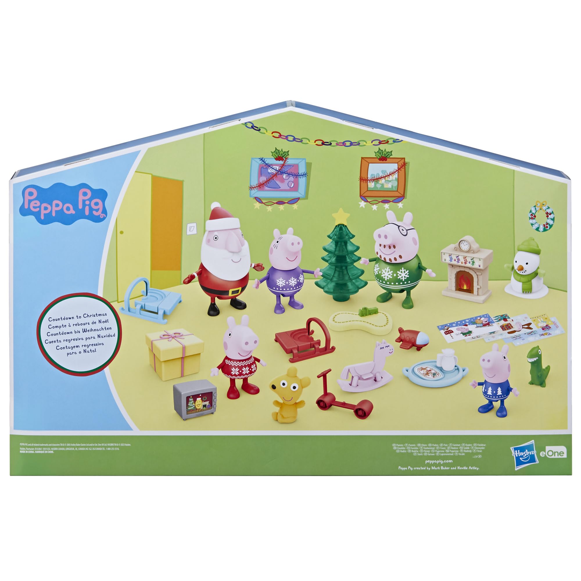 Peppa Pig Advent Calendar - 24 Surprise Toys & Stickers with Playmat, Ages 3+ 8