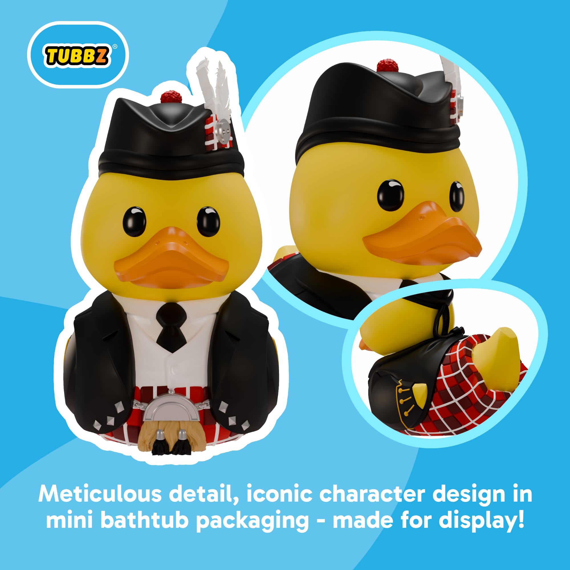 TUBBZ Mini Collectible Figure - Travel Scotland Cosplaying Rubber Duck | 5cm Vinyl