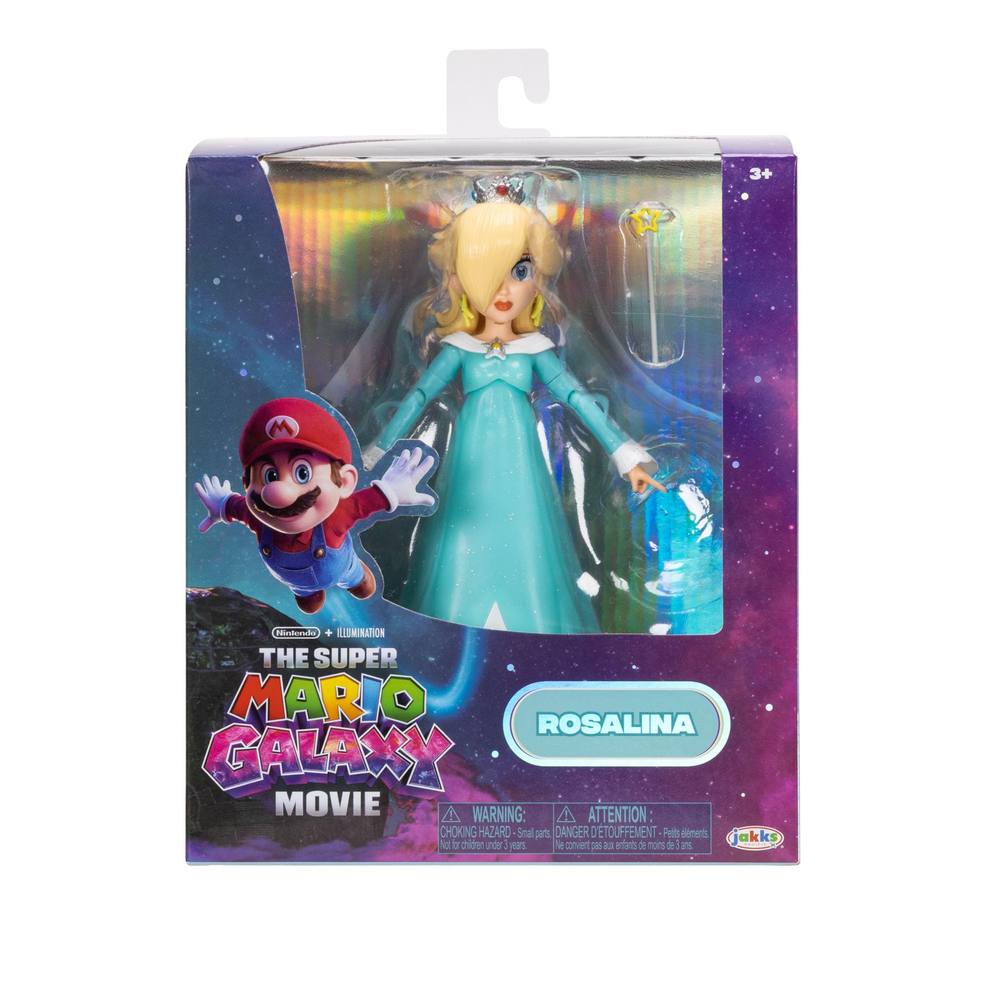 Jakks Pacific Super Mario Galaxy Movie Rosalina Action Figure, 5-inch (12.7cm) with Star Wand 3