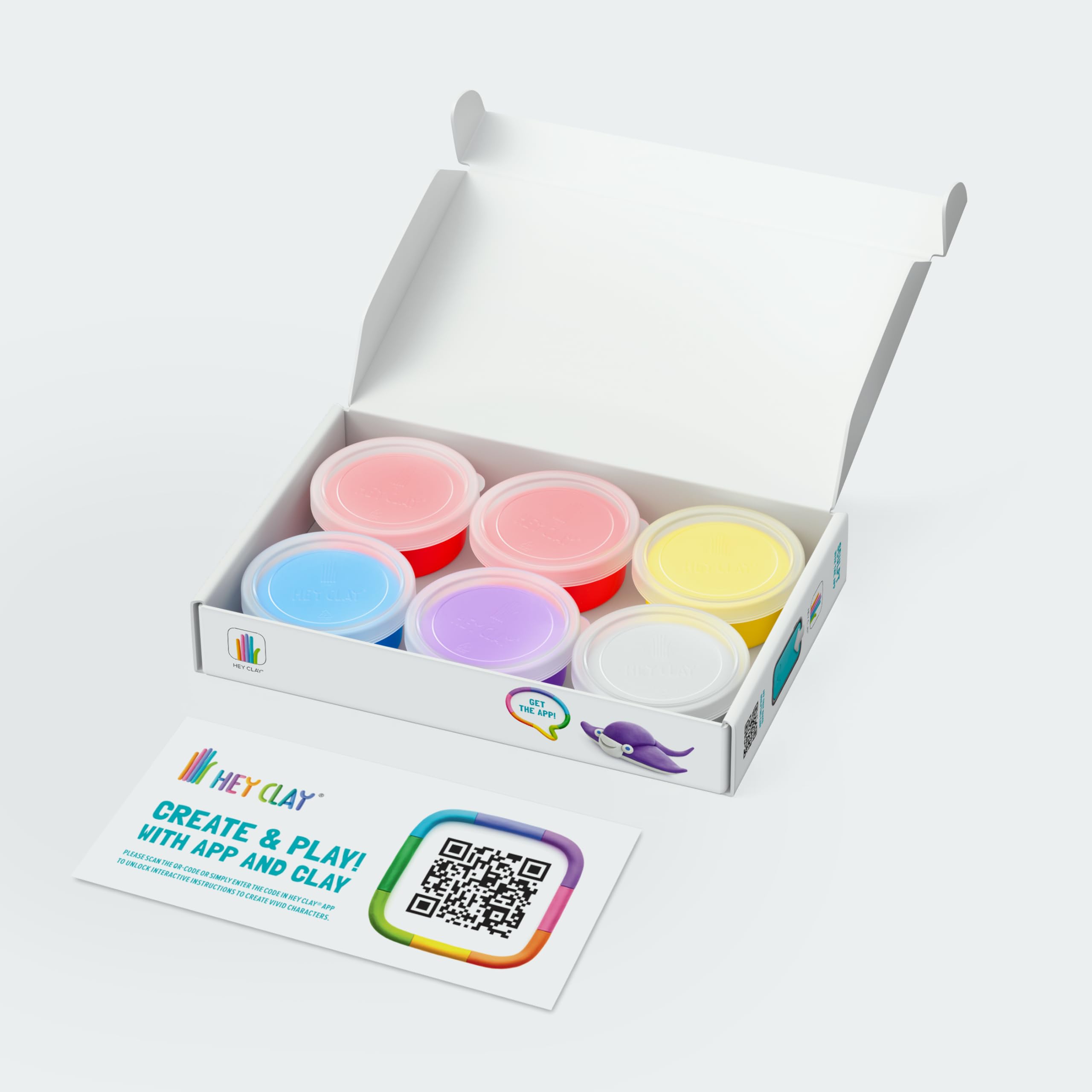 HEY CLAY Ocean Set: Shark, Octopus, Stingray Modeling Clay Kit | Air Dry | Interactive App 2