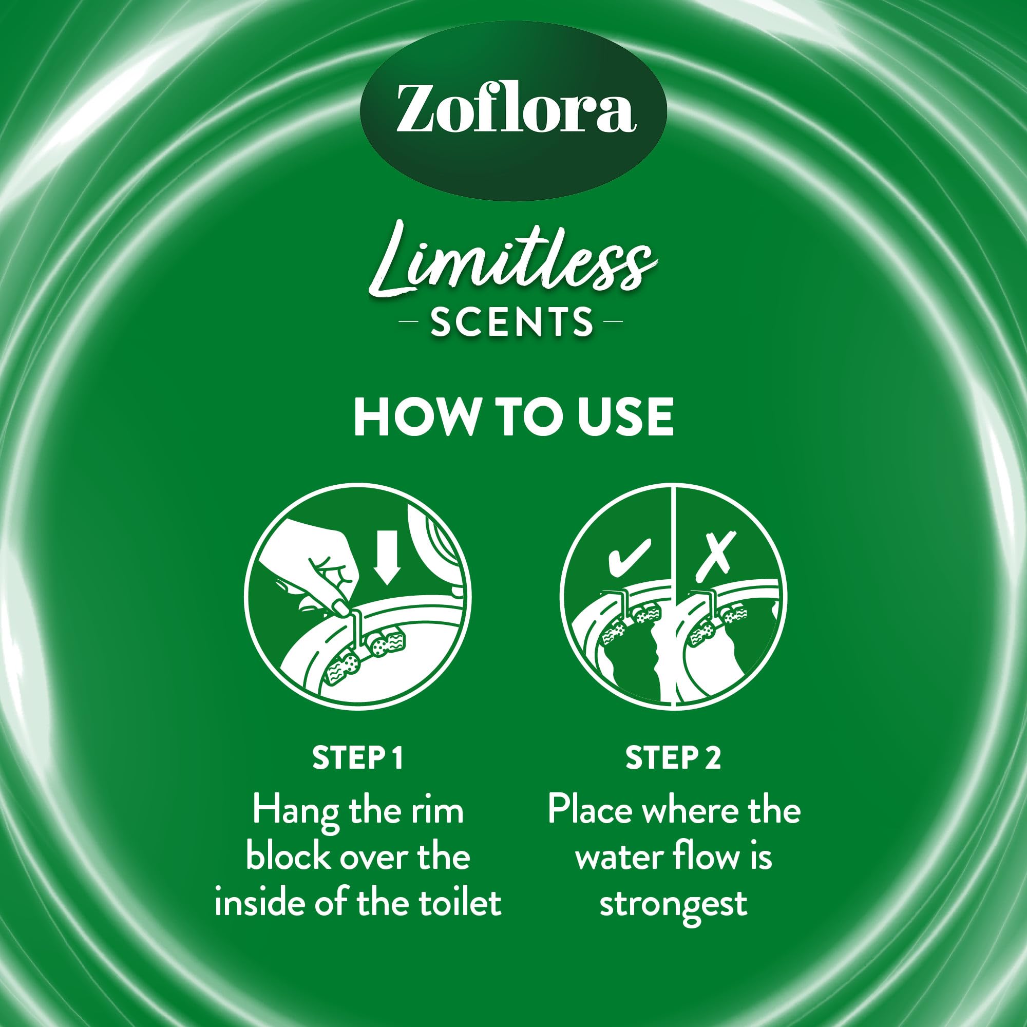 Zoflora Rim Blocks Freesia & Jasmine - Lasts Up to 200 Flushes | Active Power Foam 7