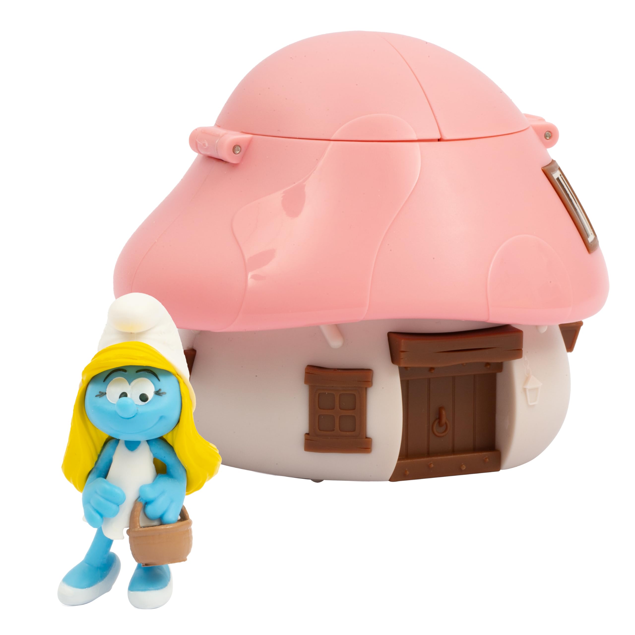 Smurfette Smurf & Pink Roof House Playset - Rechargeable Confetti Surprise, Ages 3+ 1