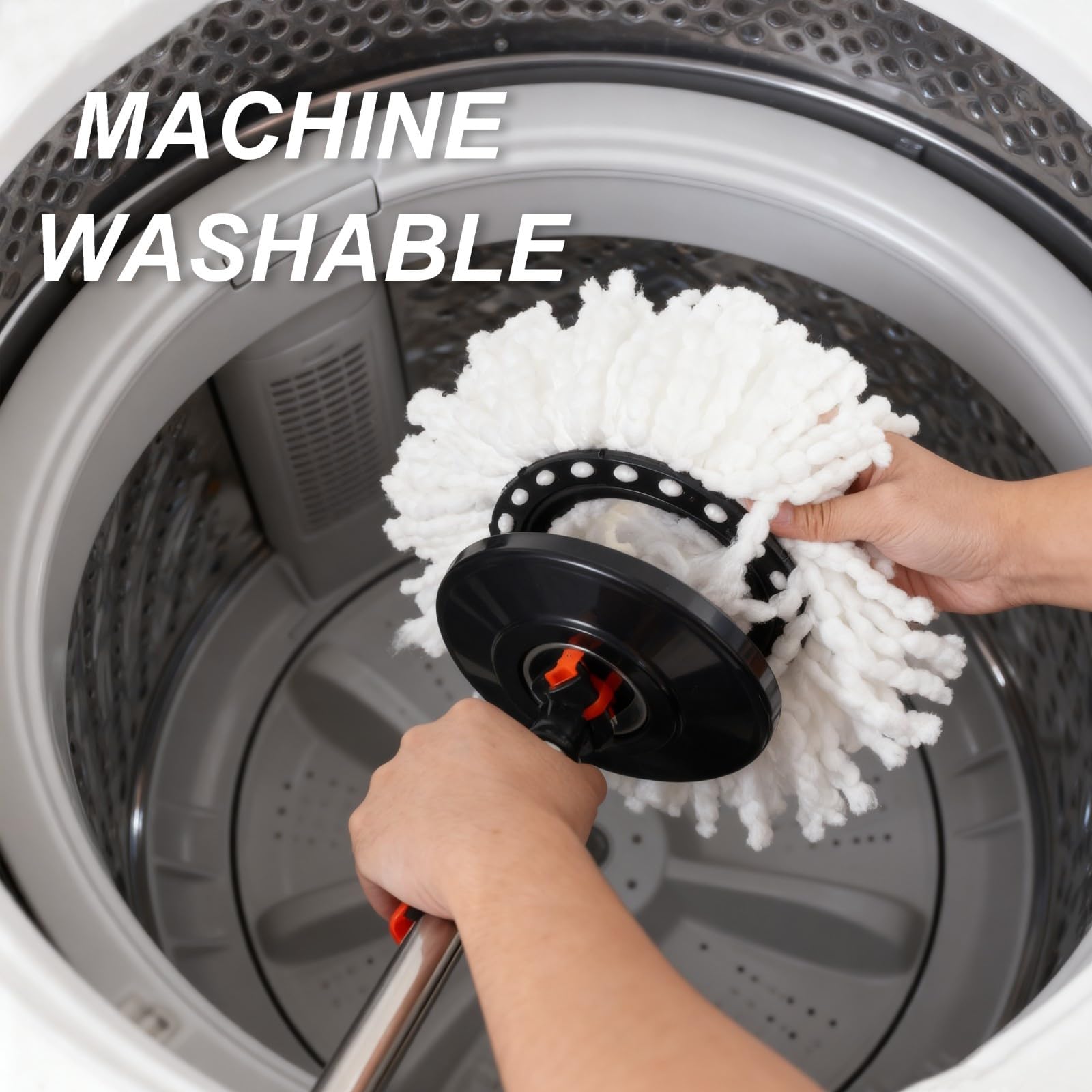REQUISITE NEEDS Smart Spin Mop and Bucket Set - Black Edition | 360° Spin | 130cm Adjustable Handle 4