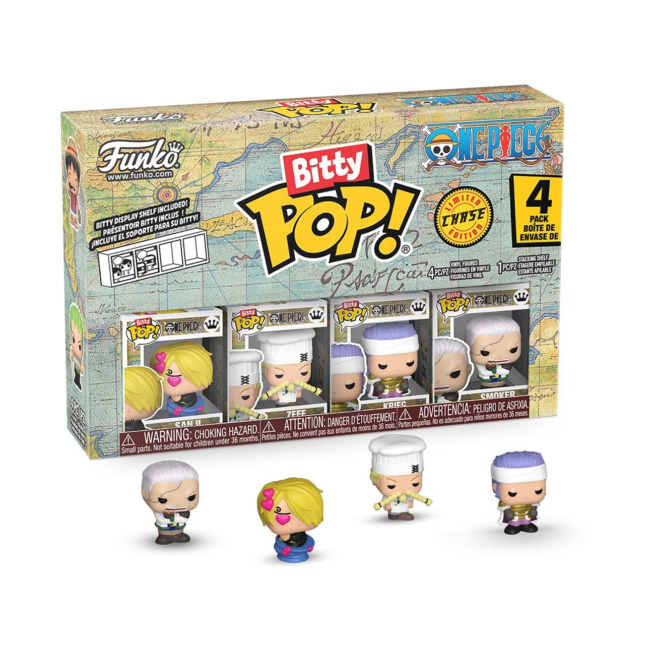 Funko Bitty Pop! One Piece - Sanji - 4 Pack with Rare Chase Variants 10