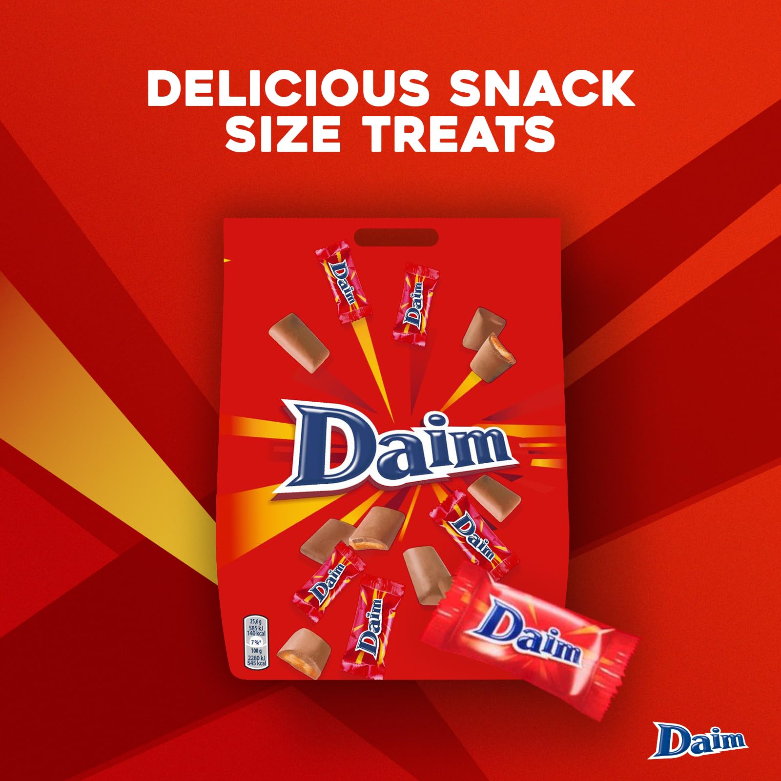 Daim - Mini Chocolate Bag Crunchy Almond Caramel Covered in Milk Chocolate 200g 4